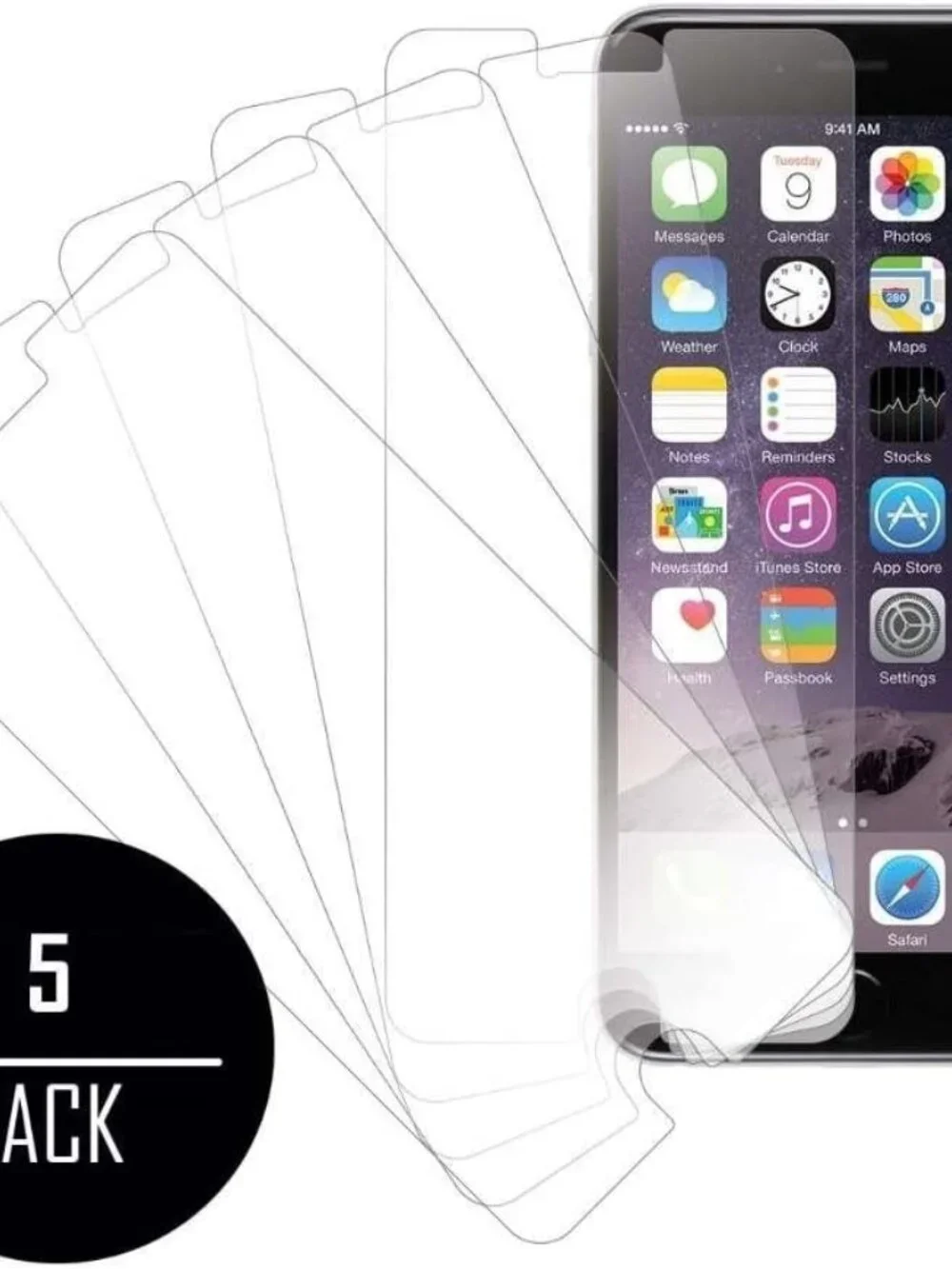 Lot of 5 iPhone 7/8 Plus Cases Hybrid Clear Back Flexible FREE Screen Protectors